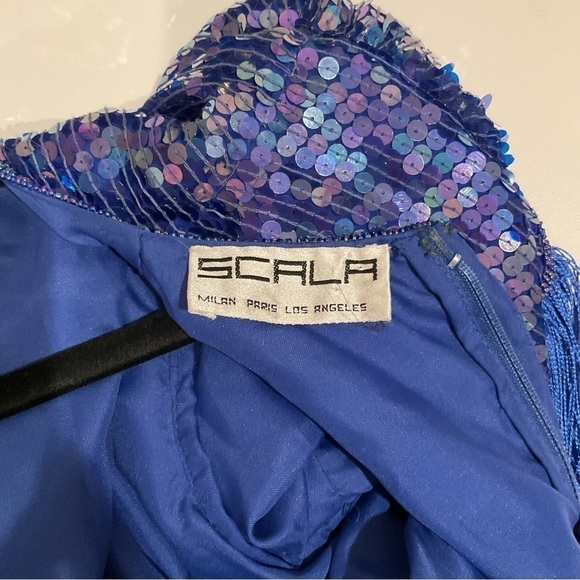 SCALA Milan Paris Los Angeles 100% silk sequin with fringe. Stunning! - Picture 5 of 6